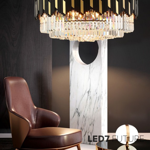 Ritz - ZigZag Black Odeon Chandelier